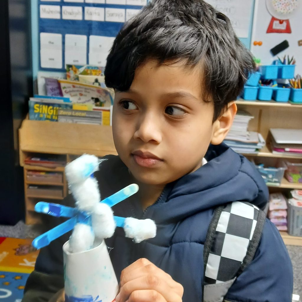 Snowy day calls for a snow craft, our little artists got creative with snow flakes! They made and decorated beautiful snowflakes, bringing a touch of magic to cold and cozy day.