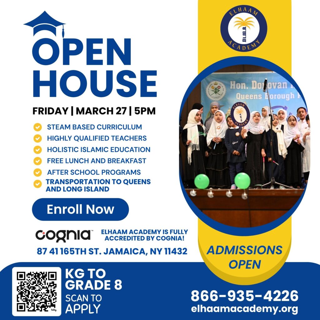 Elhaam Academy Invites Families To Upcoming Open House March 27th